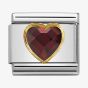 Nomination CLASSIC Gold Red Heart Charm 030610/005