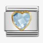 Nomination CLASSIC Gold Light Blue Heart Charm 030610/006