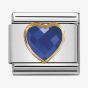 Nomination CLASSIC Gold Blue Heart Charm 030610/007
