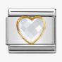 Nomination CLASSIC Gold White Heart Charm 030610/010