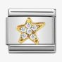Nomination CLASSIC Gold Asymmetric Star with Cubic Zirconia Charm 030322/34 