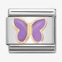 Nomination CLASSIC Composable Gold Lilac Enamel Butterfly Charm 030285/60