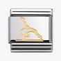 Nomination CLASSIC Gold Sports White Gymnast Charm 030203/37