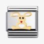 Nomination CLASSIC Gold Animals of Earth White Rabbit Charm 030212/02