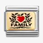 Nomination CLASSIC Gold Family Red Heart Charm 030289/07