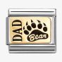 Nomination CLASSIC Gold Dad Bear Paw Print Charm 030166/38