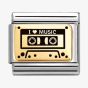 Nomination CLASSIC Gold I Love Music Mixtape Charm 030166/44