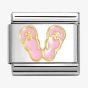 Nomination CLASSIC Gold Pink Flip Flops Charm 030272/89