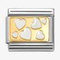 Nomination CLASSIC Gold & White Hearts Charm 030284/70