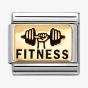 Nomination CLASSIC Gold & Black Fitness Weights Charm 030166/64