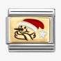 Nomination CLASSIC Gold Christmas Coloured Snowman Charm 030289/12