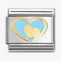 Nomination CLASSIC Blue & Gold Heart Charm 030283/31
