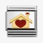 Nomination CLASSIC Gold Love Home with Heart Charm 030283/07