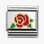 Nomination CLASSIC Gold Madame Monsieur Red Rose Charm 030285/30
