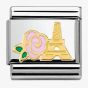 Nomination CLASSIC Gold Madame Monsieur Pink Rose Eiffel Tower Charm 030285/39