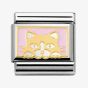 Nomination CLASSIC Gold Plates Standing Cat Charm 030284/13