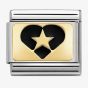 Nomination CLASSIC Gold Plates Star in Heart Charm 030284/19