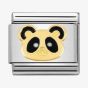 Nomination CLASSIC Gold Animals of Earth Panda Head Charm 030248/18
