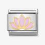 Nomination CLASSIC Gold Nature Lotus Flower Charm 030278/17