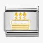 Nomination CLASSIC Composable White Enamel Birthday Cake Charm 030272/71