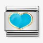 Nomination CLASSIC Composable Gold Turquoise Enamel Heart Charm 030283/25