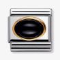 Nomination CLASSIC Gold Oval Stones Black Agate Charm 030502/02