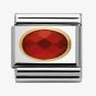 Nomination CLASSIC Gold Oval Stones Red Agate Charm 030502/28