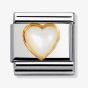 Nomination CLASSIC Gold Mother of Pearl Heart Charm 030501/12