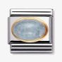 Nomination CLASSIC Gold Oval Aquamarine Charm 030504/01
