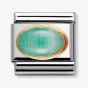 Nomination CLASSIC Gold Oval Emerald Charm 030504/09