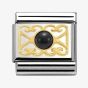 Nomination CLASSIC Black Agate Four Hearts Charm 030513/04