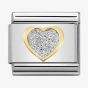Nomination CLASSIC Gold Glitter Heart Charm 030220/02 *