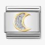 Nomination Classic Glitter Symbols Gold 'Moon' Charm 030220/05