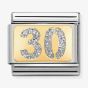 Nomination CLASSIC Gold Glitter Number 30 Charm 030224/03