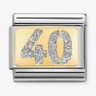 Nomination CLASSIC Gold Glitter Number 40 Charm 030224/04