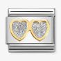 Nomination Classic Glitter Symbols 'Double Heart' Charm 030220/01