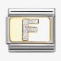 Nomination CLASSIC Silver Glitter Letter F Charm 030291/06