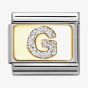 Nomination CLASSIC Silver Glitter Letter G Charm 030291/07