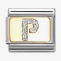 Nomination CLASSIC Silver Glitter Letter P Charm 030291/16