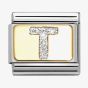 Nomination CLASSIC Silver Glitter Letter T Charm 030291/20
