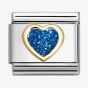 Nomination CLASSIC Blue Glitter Heart Charm 030220/07
