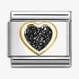 Nomination CLASSIC Black Glitter Heart Charm 030220/10