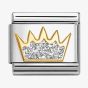 Nomination CLASSIC Silver Glitter Crown Charm 030220/21