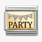 Nomination CLASSIC Gold & Glitter Party Bunting Charm 030289/09*