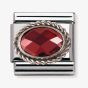 Nomination CLASSIC Silvershine Ornate Settings Oval Red Charm 330604/005