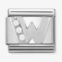 Nomination CLASSIC Silvershine Letter W Charm 330301/23