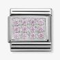 Nomination CLASSIC Silvershine Pavé Pink CZ Charm 330307/06