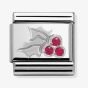 Nomination CLASSIC Silvershine Christmas Red Cubic Zirconia Holly Charm 330313/03