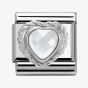 Nomination CLASSIC Silvershine Faceted Hearts White Cubic Zirconia Charm 330603/010
