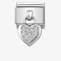 Nomination CLASSIC Silvershine Cubic Zirconia Heart Charm 331800/01